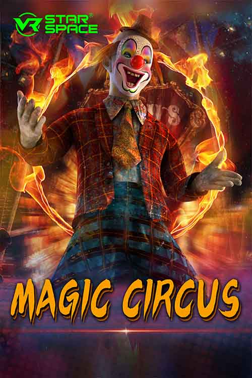 Magic, circus, clowns, shooting